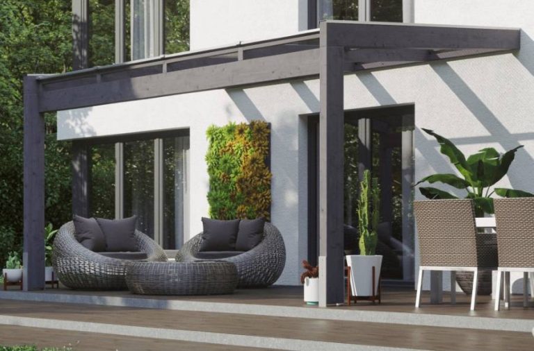 pergola en bois adossée