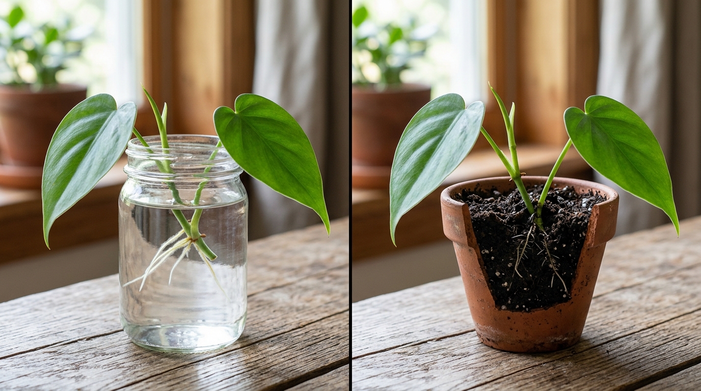 découvrez comment réaliser facilement une bouture de philodendron, en utilisant la méthode de propagation dans l'eau ou dans la terre, pour réussir à multiplier vos plantes d'intérieur.