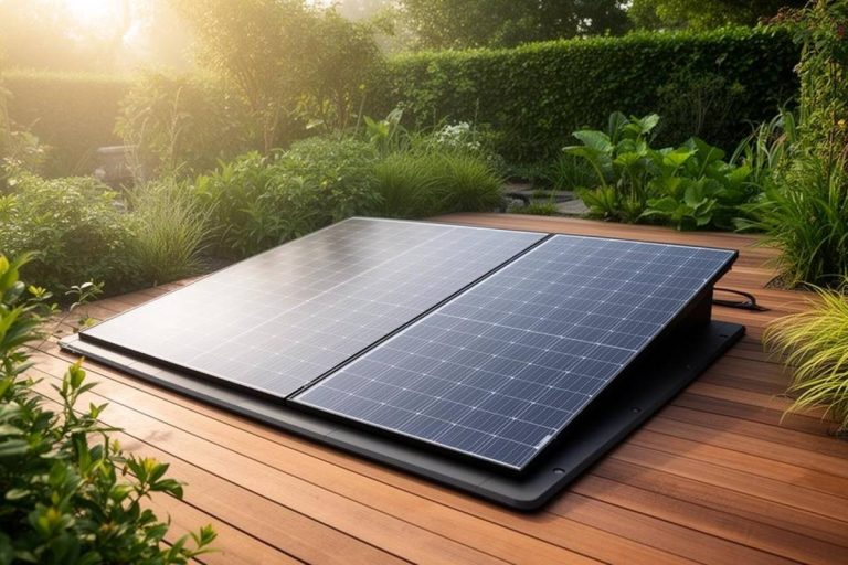 panneau photovoltaique incliné
